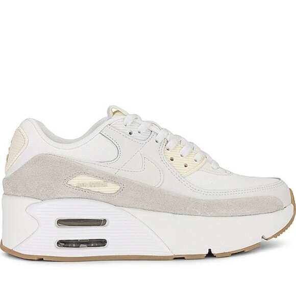 NEW Nike Air Max 90 Lv8 Sneaker in Sail, Phantom, & Light Orewood Brown SHOE